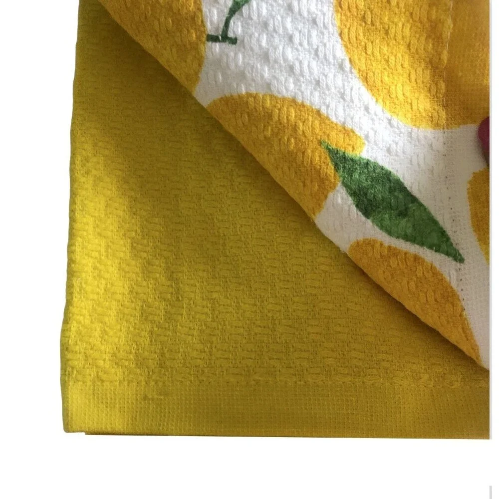 Martha Stewart Kitchen Dish Towels Yellow Lemons Lemon Set Of 3 Beach Summer